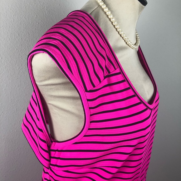 SOLD ❗️ Torrid Pink & Black Stripe Short Dress - Picture 4 of 8